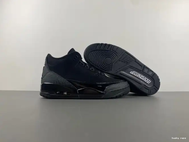 Rep Husky Air 3 Jordan Black Cat CT8532-001 0404